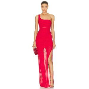 GAUGE81 Moni Dress in Scarlet Red Fr 40 New Womens Long Maxi Gown